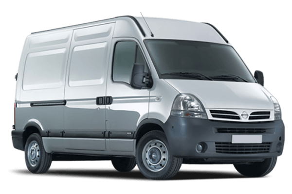 Vue latérale du fourgon NISSAN INTERSTAR - 2002 – modèle utilitaire aménageable